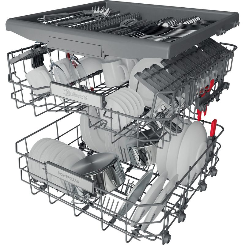 Bauknecht Dishwasher Einbaugerät OBBO PowerClean 6330 Teilintegriert D Technical Translucent