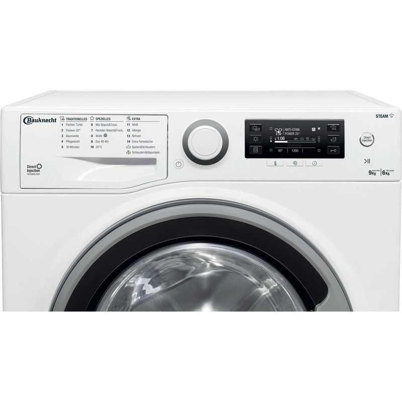 Bauknecht-Waschtrockner-Standgerat-WATK-Sense-96L6-DE-N-Weiss-Frontlader-Control-panel