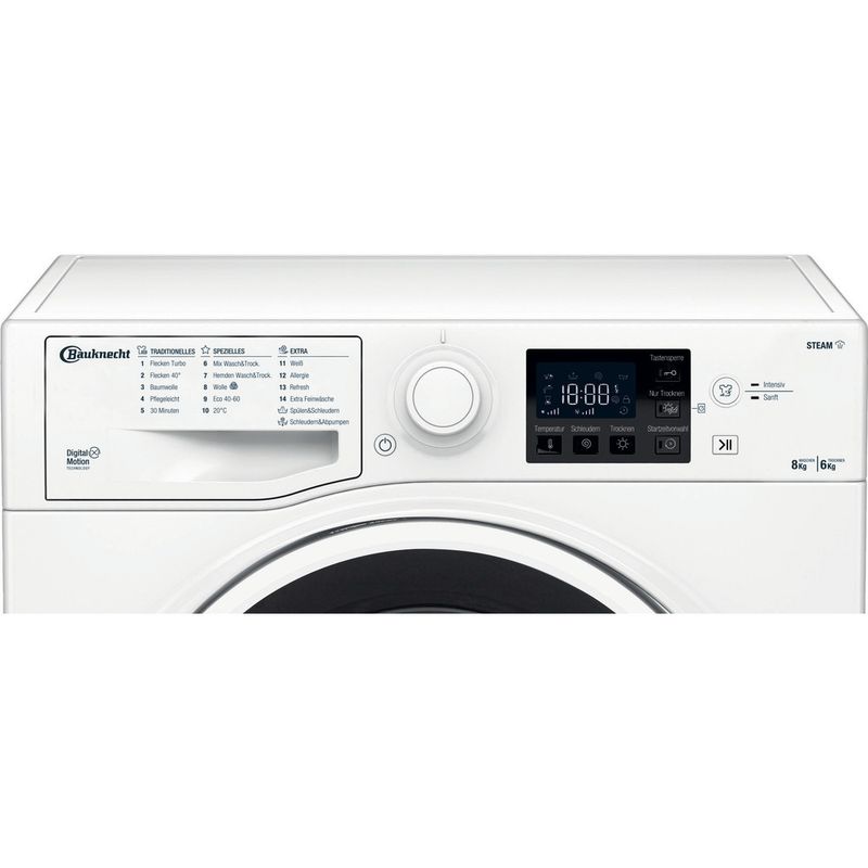 Bauknecht-Waschtrockner-Standgerat-WT-86G4-DE-N-Weiss-Frontlader-Control-panel