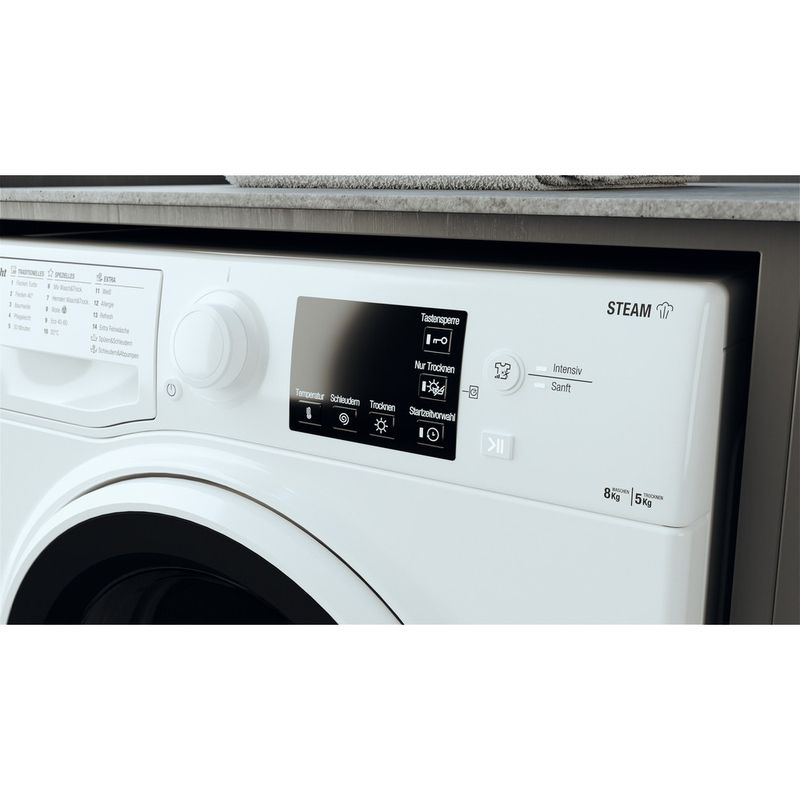 Bauknecht Waschtrockner Standgerät WD AO 8514 N Weiss Frontlader Lifestyle control panel