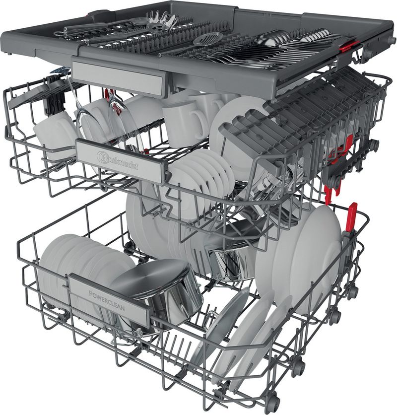 Bauknecht Dishwasher Einbaugerät BCIO 3O41 PLE S Vollintegriert (Lieferung ohne Möbelfront) C Technical Translucent