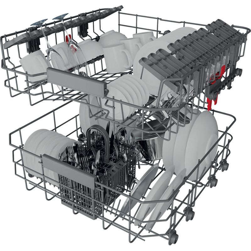 Bauknecht Dishwasher Einbaugerät IBIO 3C33 E Vollintegriert (Lieferung ohne Möbelfront) D Technical Translucent
