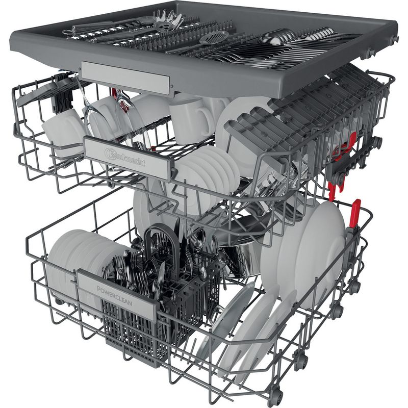 Bauknecht Dishwasher Einbaugerät BCIO 3T133 PFETC Vollintegriert (Lieferung ohne Möbelfront) D Technical Translucent