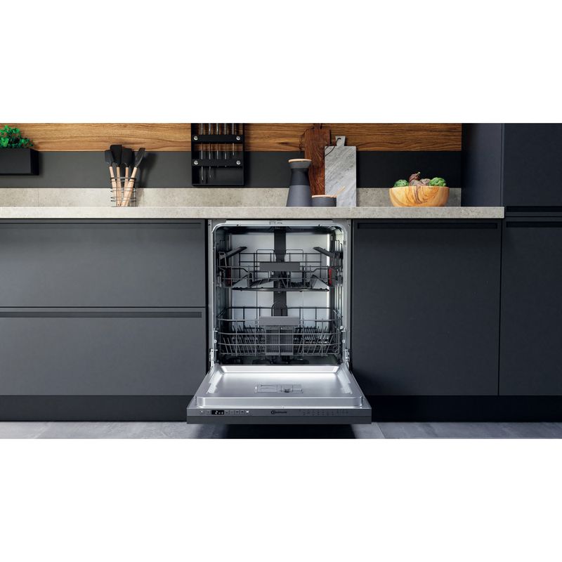 Bauknecht Dishwasher Einbaugerät IBIO 3C33 E Vollintegriert (Lieferung ohne Möbelfront) D Lifestyle frontal open