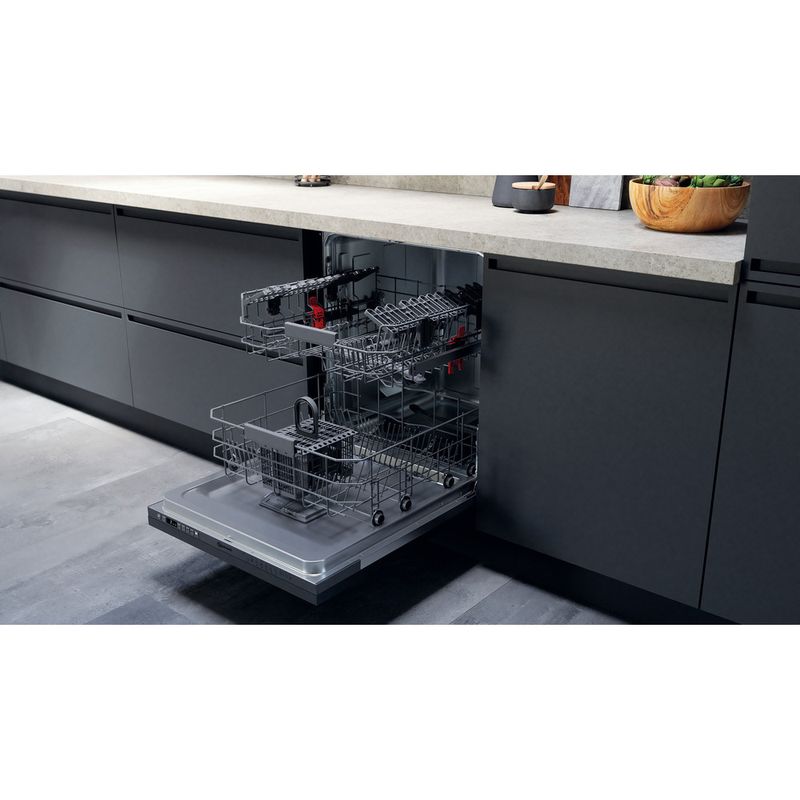 Bauknecht Dishwasher Einbaugerät IBIO 3C33 E Vollintegriert (Lieferung ohne Möbelfront) D Lifestyle perspective open
