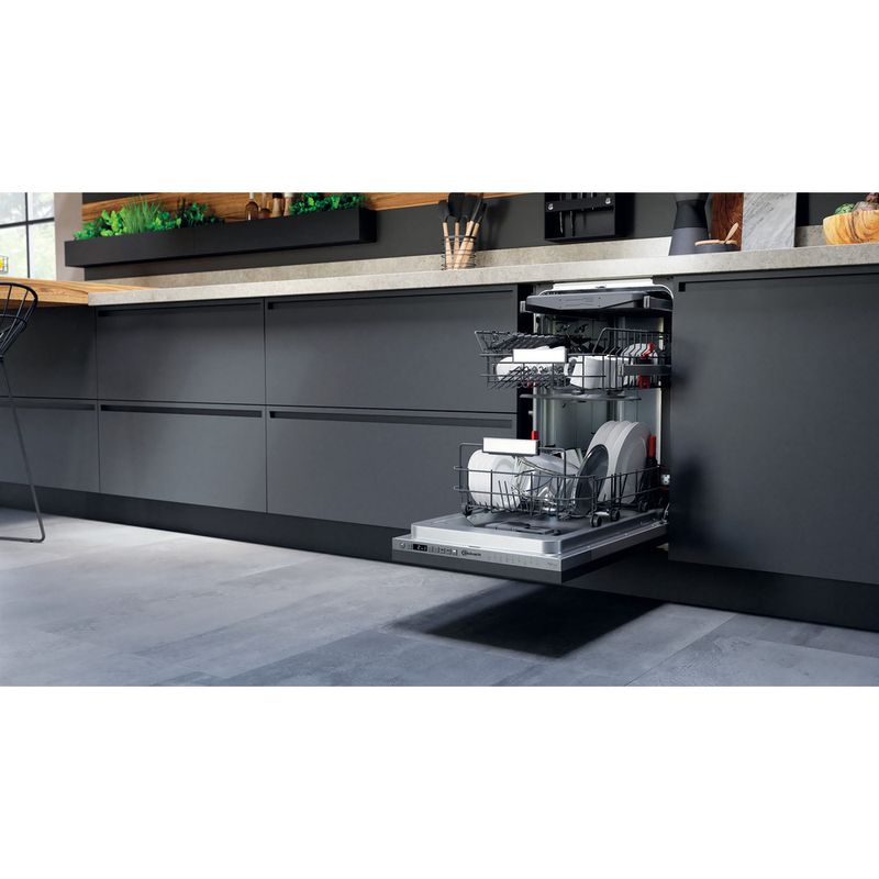 Bauknecht Dishwasher Einbaugerät BSIO 3O23 PFE X Vollintegriert (Lieferung ohne Möbelfront) E Lifestyle perspective open