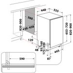 Bauknecht-Dishwasher-Einbaugerat-BSIO-3T223-PE-X-Vollintegriert-E-Technical-drawing