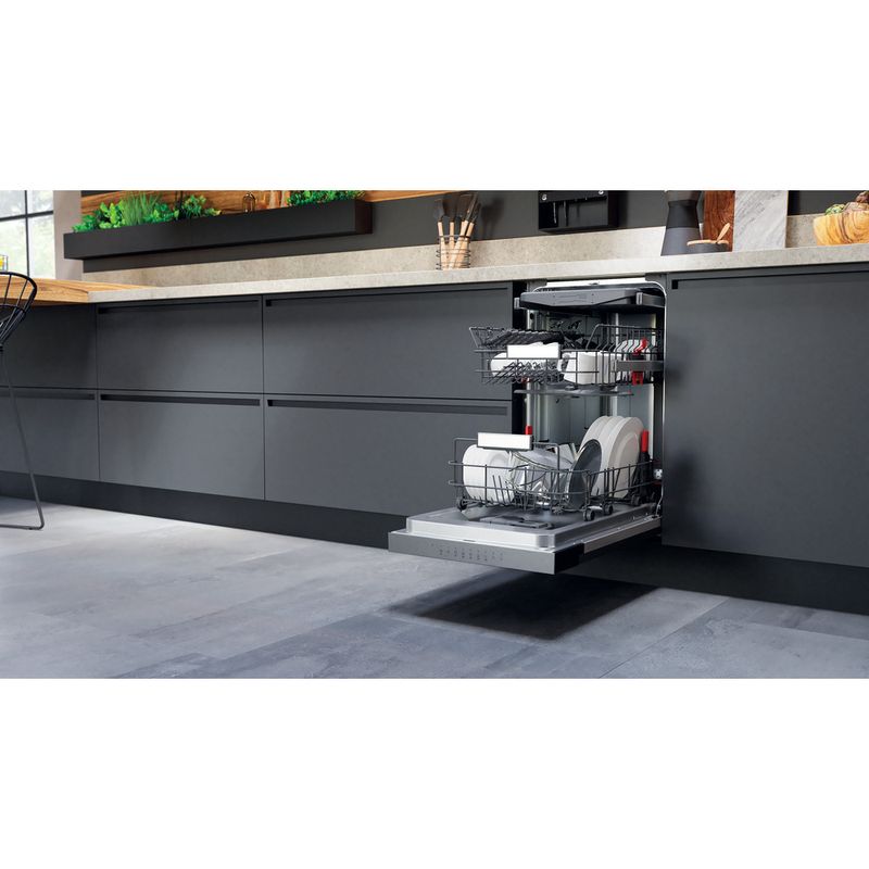 Bauknecht Dishwasher Einbaugerät BSBO 3O21 PF X Teilintegriert E Lifestyle perspective open