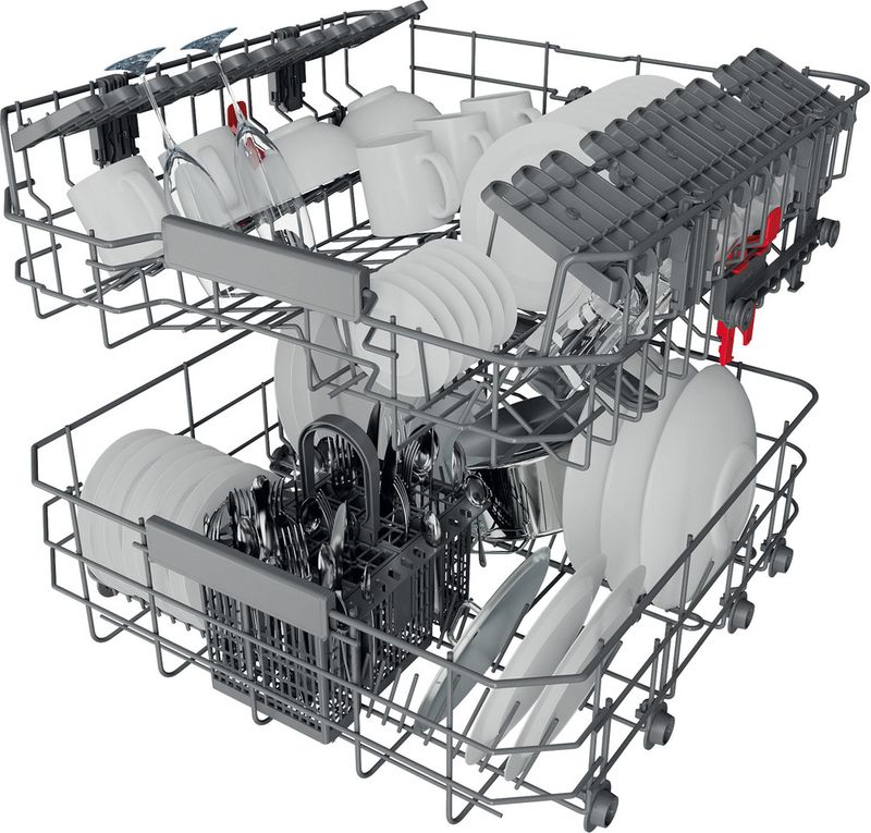Bauknecht Dishwasher Einbaugerät IBBO 3C26 X Teilintegriert E Technical Translucent