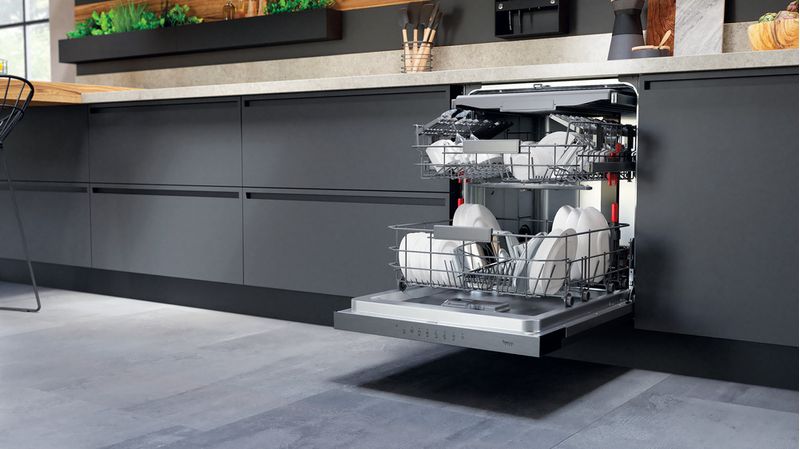 Bauknecht Dishwasher Einbaugerät BBC 3C26 PF X A Teilintegriert E Lifestyle perspective open