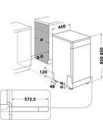 Bauknecht Dishwasher Standgerät BSFO 3O35 PF Standgerät D Technical drawing