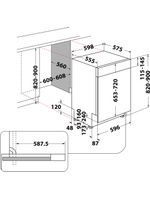 Bauknecht Dishwasher Einbaugerät BBO 3C33 C X Teilintegriert D Technical drawing