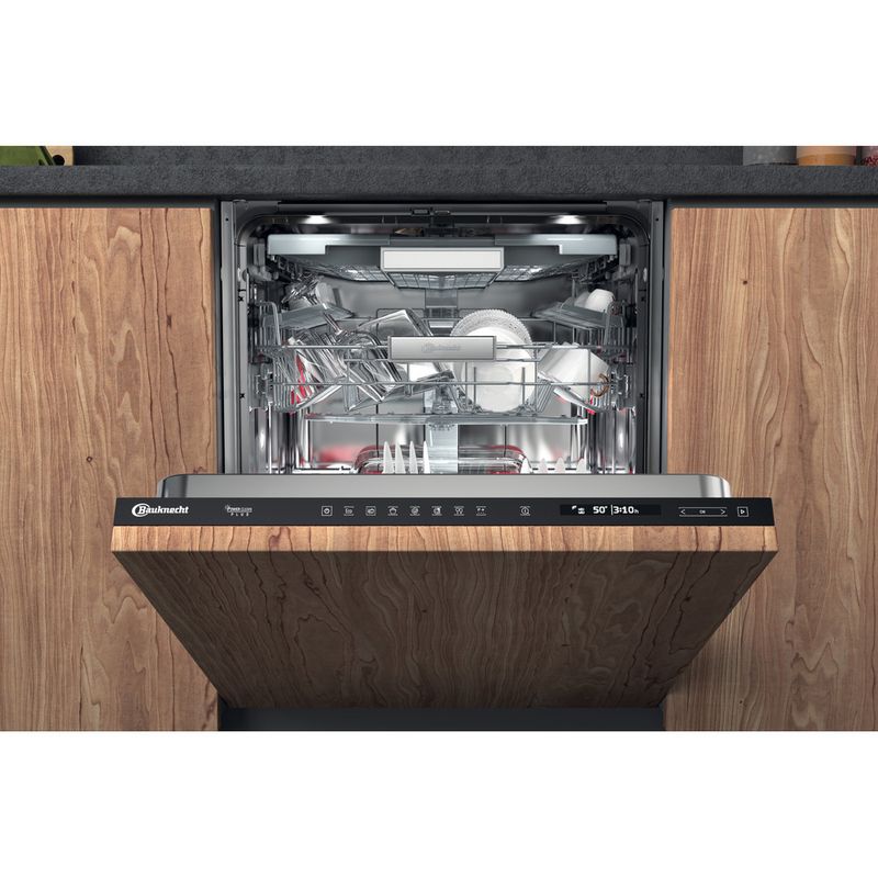 Bauknecht Dishwasher Einbaugerät BCIF 5O539 PLET Vollintegriert (Lieferung ohne Möbelfront) B Lifestyle frontal open