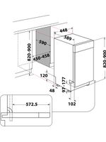 Bauknecht Dishwasher Einbaugerät BSUO 3O33 PF X Unterbau D Technical drawing