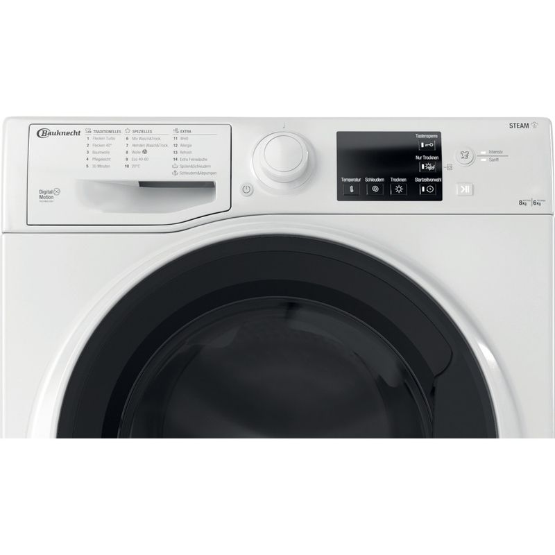 Bauknecht-Waschtrockner-Standgerat-WD-86-DC-Weiss-Frontlader-Control-panel