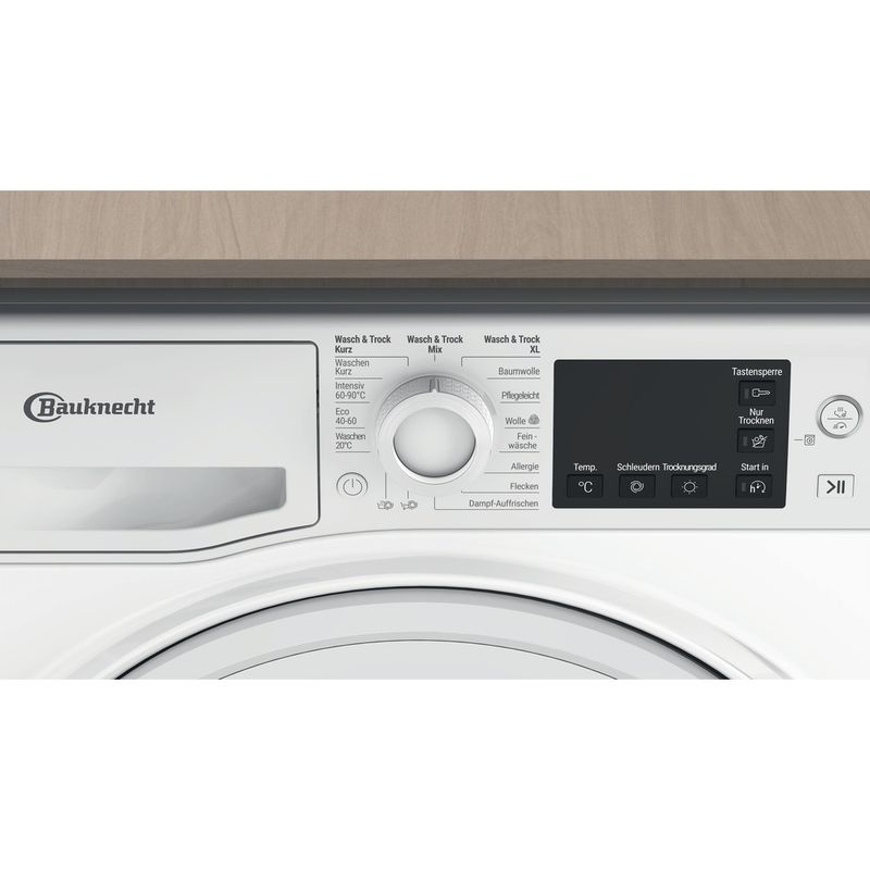 Bauknecht Waschtrockner Standgerät WT Super Eco 86 43 N Weiss Frontlader Control panel