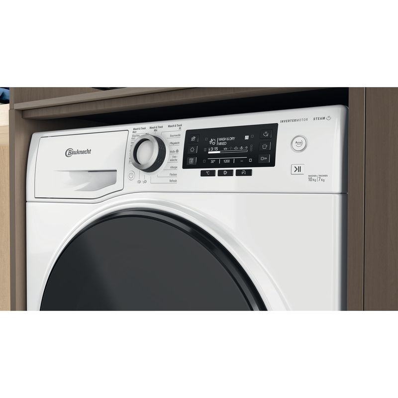 Bauknecht Waschtrockner Standgerät WATK Sense 107S 52 N Weiss Frontlader Lifestyle control panel