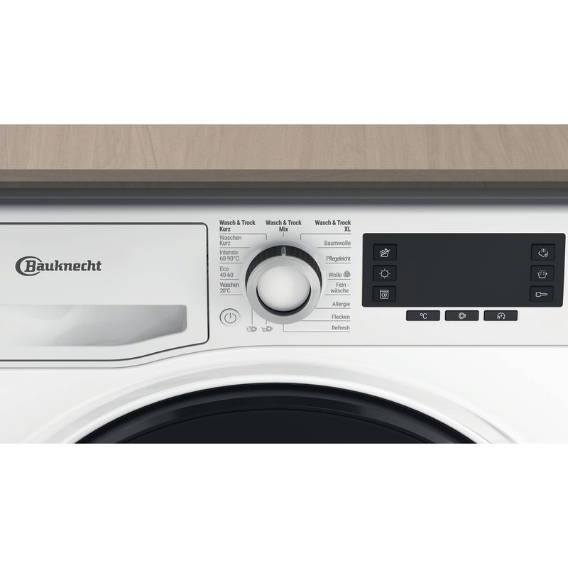 Bauknecht Waschtrockner Standgerät WATK Sense 107S 52 N Weiss Frontlader Control panel