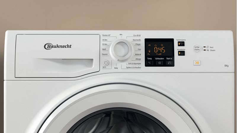 Bauknecht Waschmaschine Standgerät BPW 814 A Weiss Frontlader A Lifestyle control panel