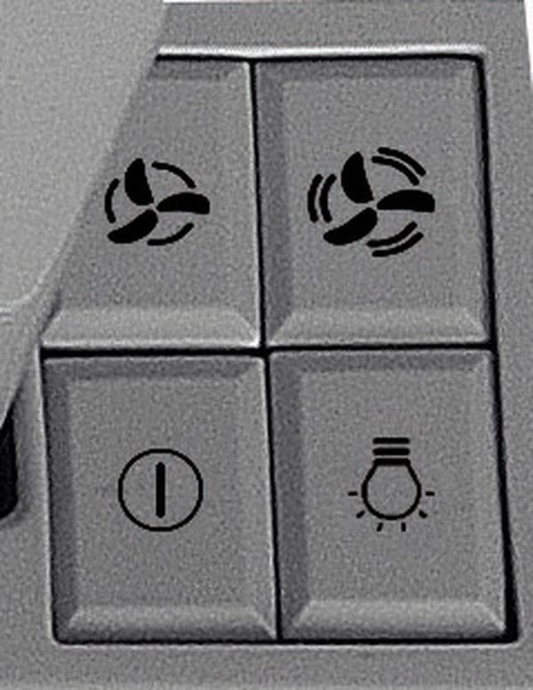 Bauknecht Dunstabzugshauben Einbaugerät DBAH 64 LM X Grau Einbaugerät Mechanisch Control panel