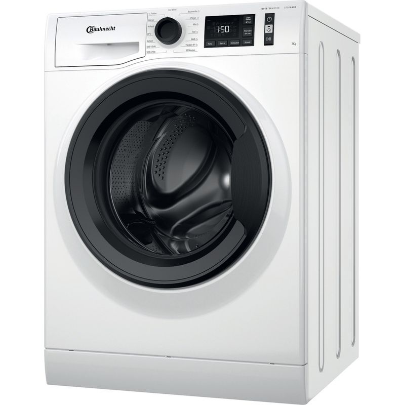Bauknecht Waschmaschine Standgerät WM 7B EX Weiss Frontlader B Perspective
