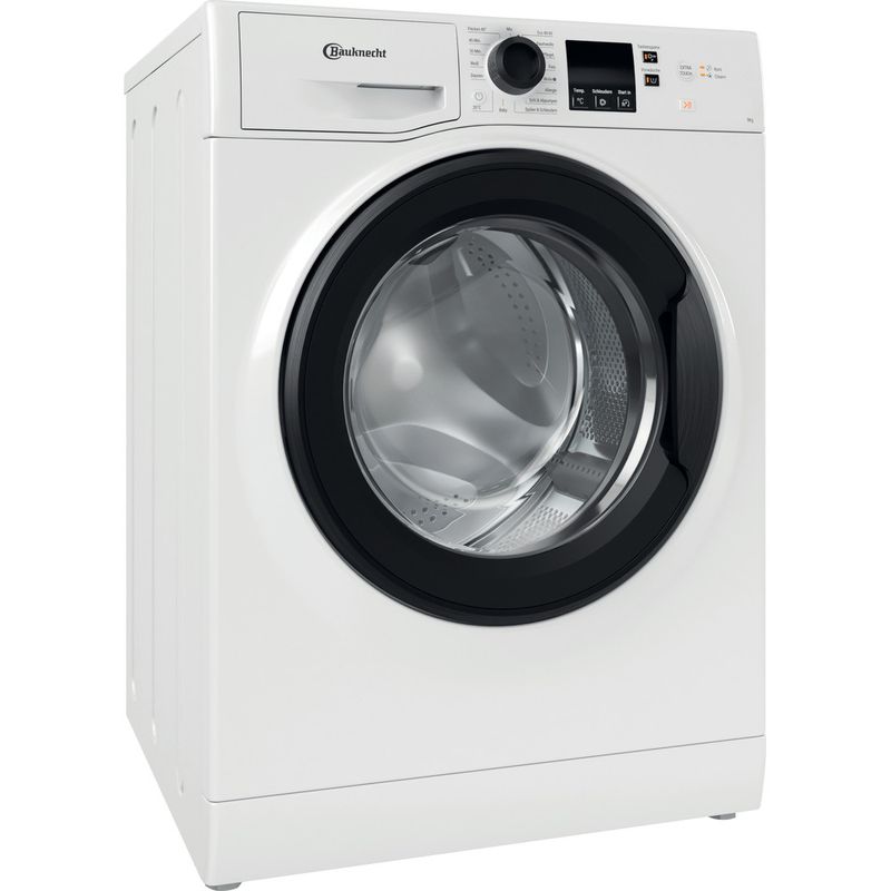 Bauknecht Waschmaschine Standgerät WM 9 M100 B Weiss Frontlader B Perspective