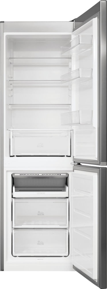 Bauknecht Kühl- / Gefrierkombination Standgerät KGN 389 IN 2 Optic Inox 2 doors Frontal open