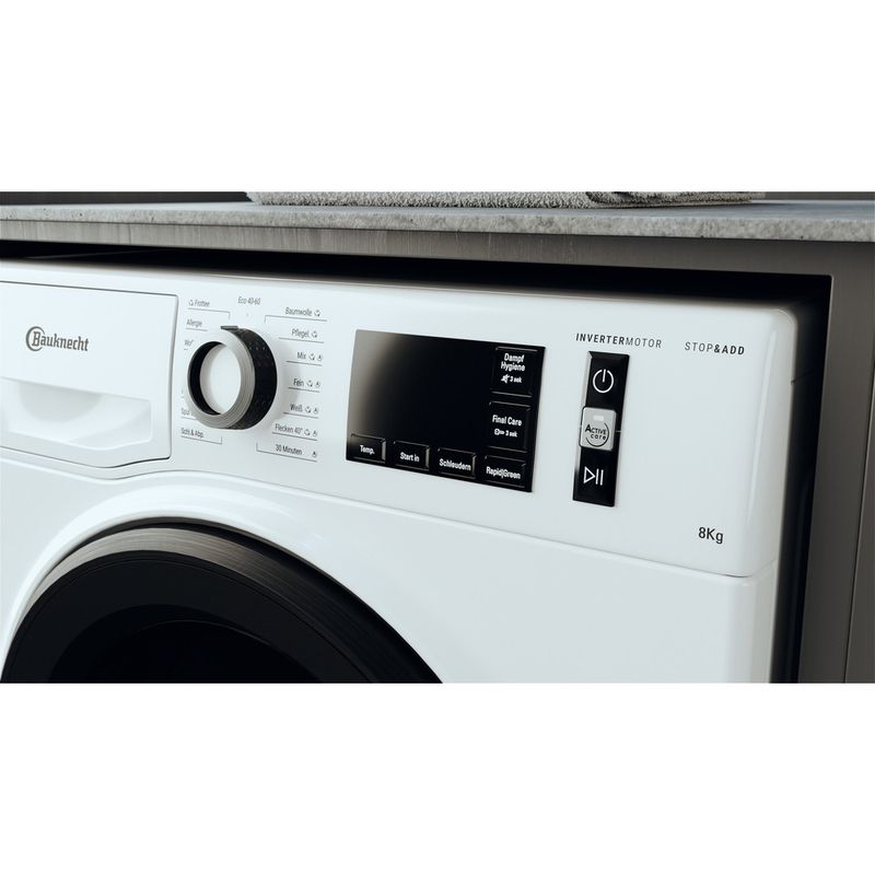 Bauknecht Waschmaschine Standgerät Super Eco 8464A Weiss Frontlader A Lifestyle control panel