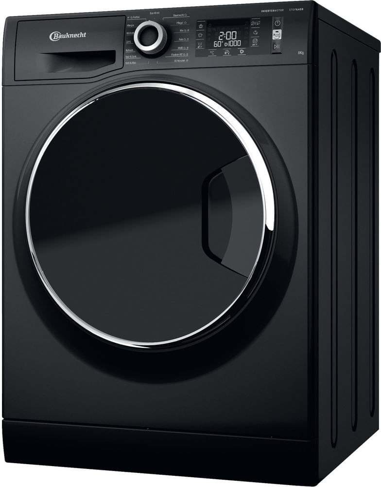 Bauknecht-Waschmaschine-Standgerat-WM-BB-8A-Schwarz-Frontlader-A-Perspective
