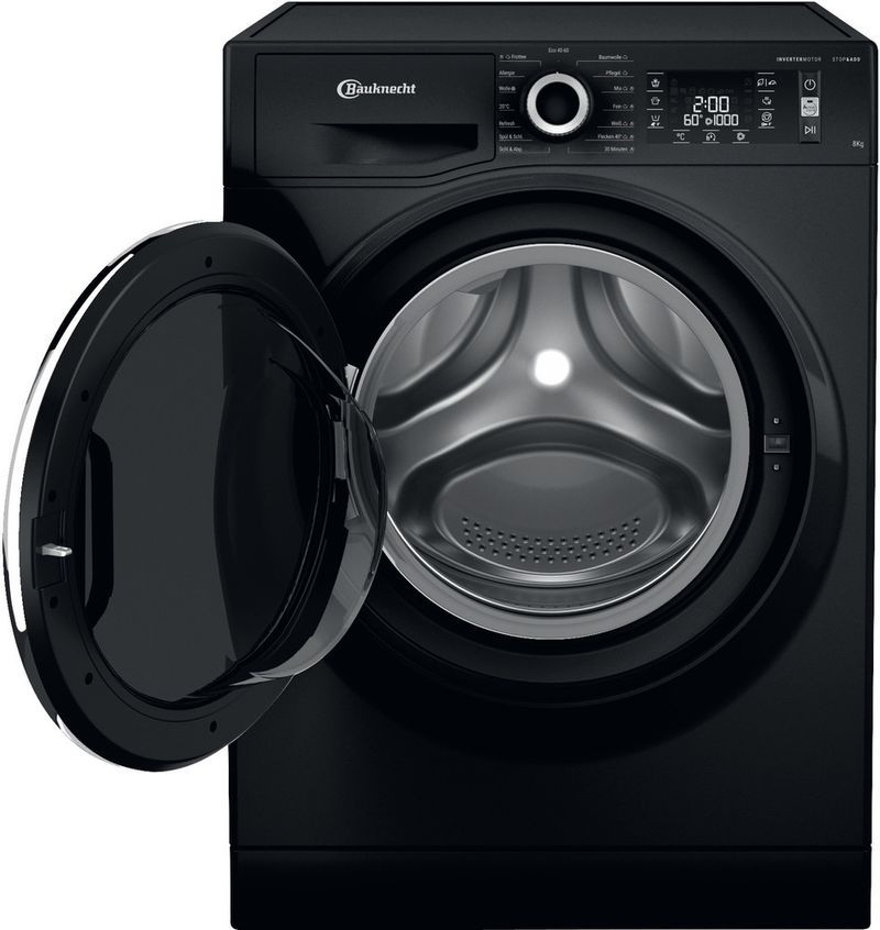Bauknecht-Waschmaschine-Standgerat-WM-BB-8A-Schwarz-Frontlader-A-Frontal-open