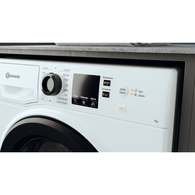 Bauknecht Waschmaschine Standgerät WM 7 M100 B Weiss Frontlader B Lifestyle control panel