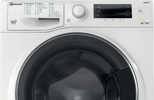 Bauknecht Waschtrockner Standgerät WT Super Eco 9614 N Weiss Frontlader Control panel