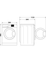 Bauknecht Waschmaschine Standgerät B8 W046WB DE Weiss Frontlader A Technical drawing