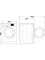 Bauknecht Waschmaschine Standgerät Super Eco 945 A Weiss Frontlader A Technical drawing