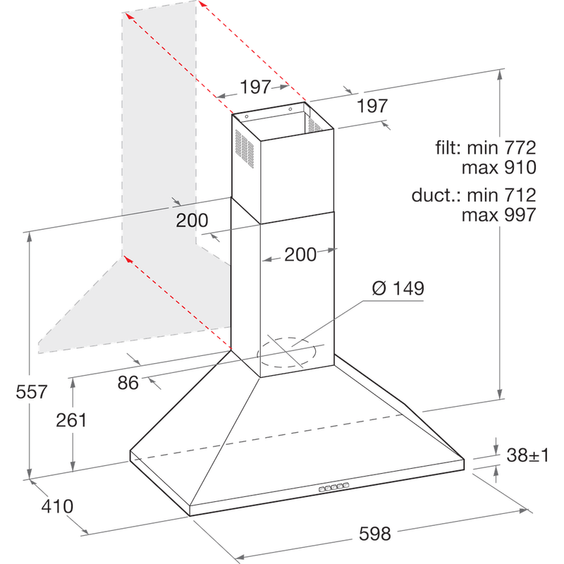 Bauknecht-Dunstabzugshauben-Einbaugerat-DBHPN-65-LM-X-1-Edelstahloptik-Wandmontage-Mechanisch-Technical-drawing