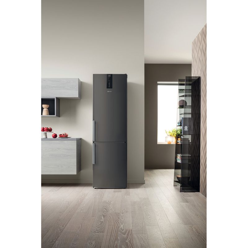 Bauknecht Kühl- / Gefrierkombination Standgerät KGDNF 20C GDSX Black/Inox 2 doors Lifestyle frontal