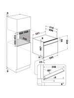 Bauknecht Einbauherd/Backofen Einbaugerät ECSK9 P845 PT Elektrisch A Technical drawing