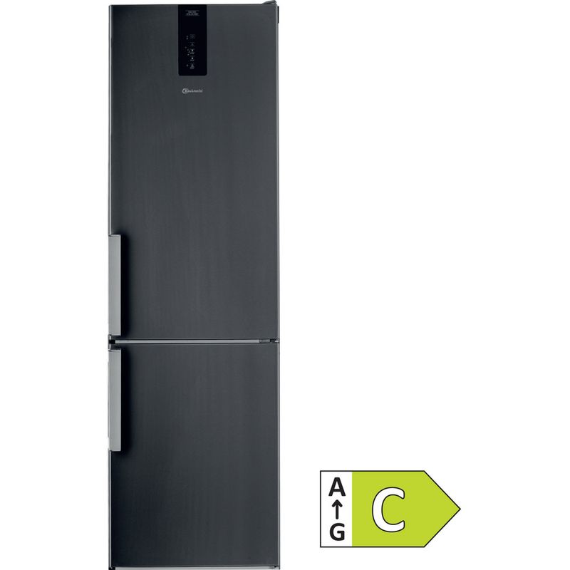 Bauknecht Kühl- / Gefrierkombination Standgerät KGDNF 20C GDSX Black/Inox 2 doors Main with EnLabel