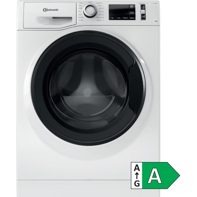 Bauknecht-Waschmaschine-Standgerat-WM-Pure-8A-Weiss-Frontlader-A-Main-with-EnLabel