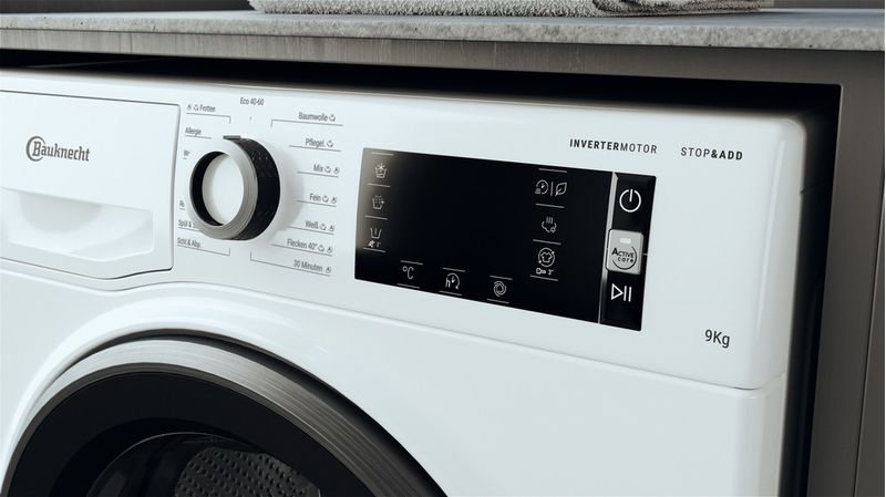 Bauknecht Waschmaschine Standgerät WM Elite Turbo 916B Weiss Frontlader B Lifestyle control panel