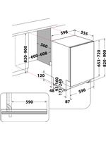 Bauknecht Dishwasher Einbaugerät B2I HD526 A Vollintegriert (Lieferung ohne Möbelfront) E Technical drawing