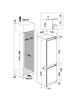 Bauknecht-Kuhl----Gefrierkombination-Einbaugerat-KGIE-1182-A--Stahl-2-doors-Technical-drawing