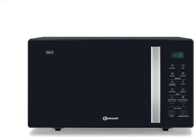 Bauknecht-Mikrowelle-Standgerat-MWOS-253-B-Schwarz-Elektronisch-25-Mikrowelle-Grill-900-Frontal
