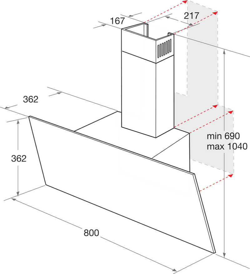 Bauknecht-Dunstabzugshauben-Einbaugerat-RBHVP-83-LM-K-Schwarz-Wandmontage-Elektronisch-Technical-drawing