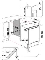 Bauknecht Kühlen Einbaugerät KSU 8GF2E Weiss Technical drawing