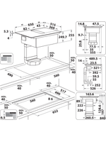 Bauknecht Venting cooktop BVH 2065B F KIT Schwarz Technical drawing
