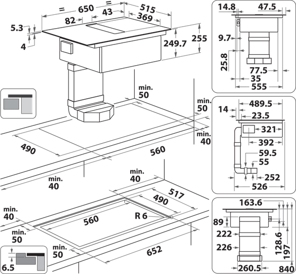 Bauknecht-Venting-cooktop-BVH-2065B-F-KIT-Schwarz-Technical-drawing