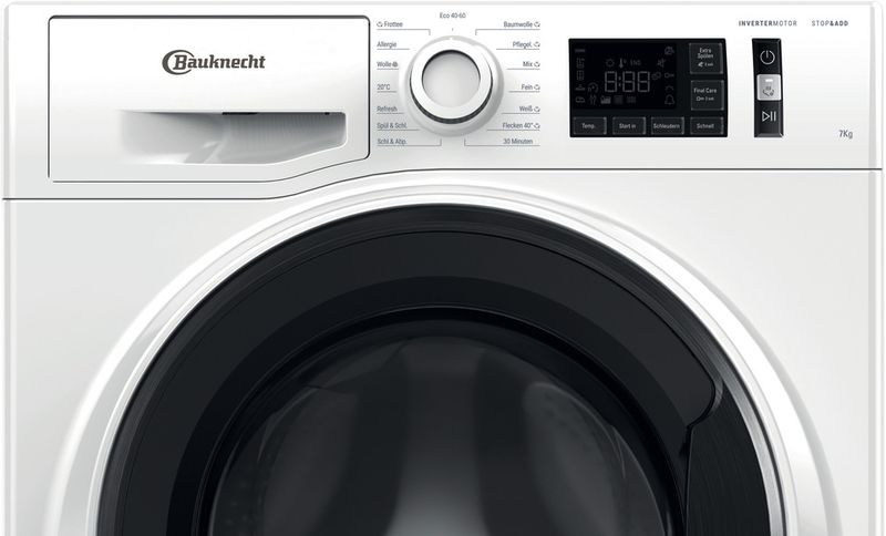 Bauknecht-Waschmaschine-Standgerat-WM-Class-7A-Weiss-Frontlader-A-Control-panel