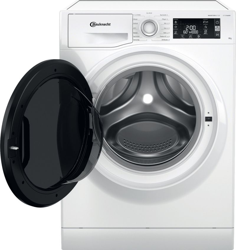 Bauknecht-Waschmaschine-Standgerat-WM-Sense-824-PS-Weiss-Frontlader-A-Frontal-open