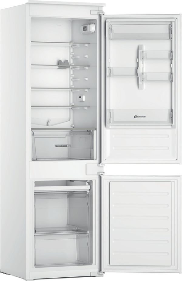 Bauknecht Kühl- / Gefrierkombination Einbaugerät BKGIL 18S12 Weiss 2 doors Perspective open